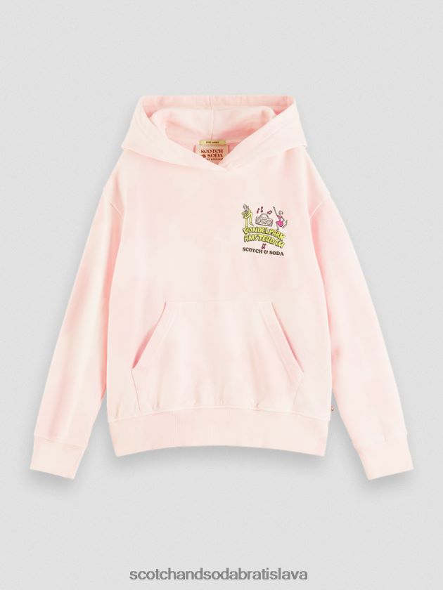 deti oblečenie jabloňový kvet Scotch & Soda Umelecká mikina voľného strihu s kapucňou 4ZV00D748