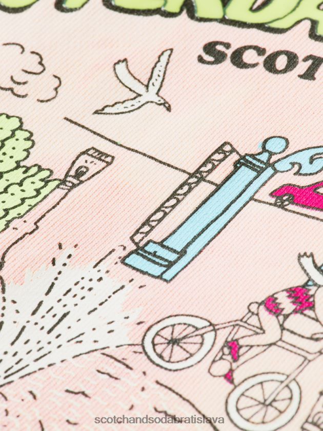 deti oblečenie jabloňový kvet Scotch & Soda Umelecká mikina voľného strihu s kapucňou 4ZV00D748