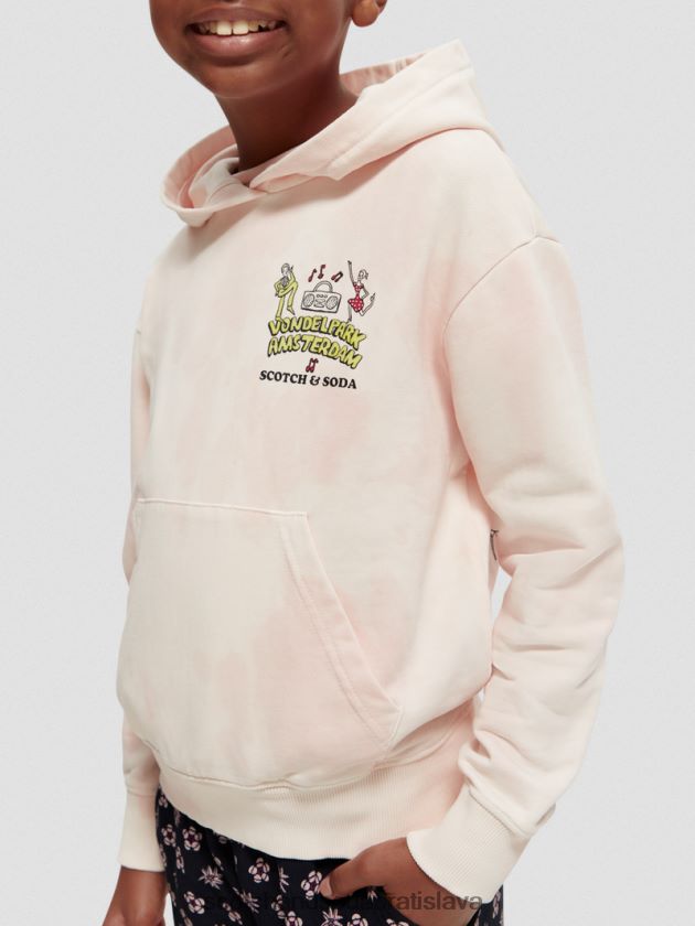 deti oblečenie jabloňový kvet Scotch & Soda Umelecká mikina voľného strihu s kapucňou 4ZV00D748