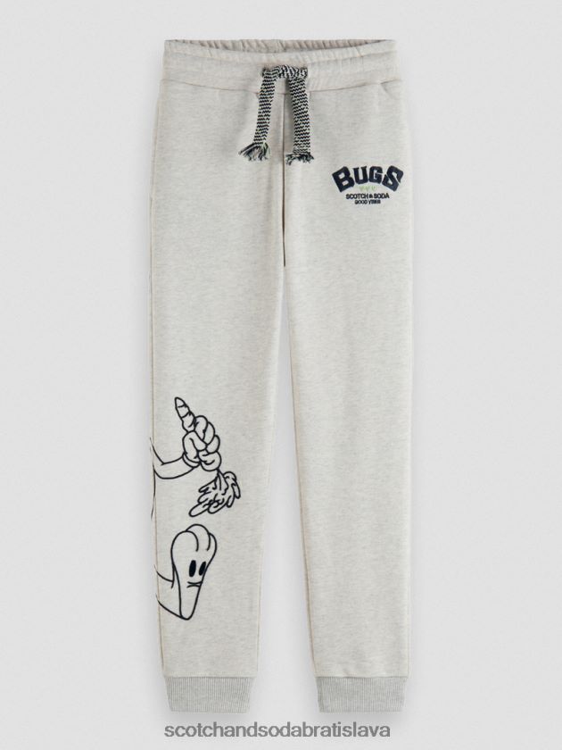 deti oblečenie off white melange Scotch & Soda looney tunes vyšívané tepláky 4ZV00D749