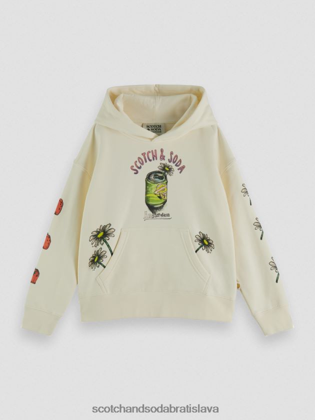 deti oblečenie vanilkový ľad Scotch & Soda umelecká mikina voľného strihu 4ZV00D758
