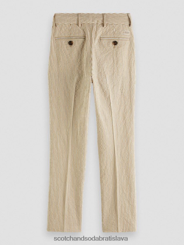 deti oblečenie pieskový pruh Scotch & Soda Voľný kužeľový strih pruhovaný seersucker chino 4ZV00D796