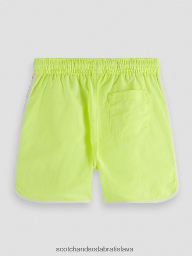 deti oblečenie neónový citrón Scotch & Soda plavecké šortky so zmiešanými pruhmi 4ZV00D812
