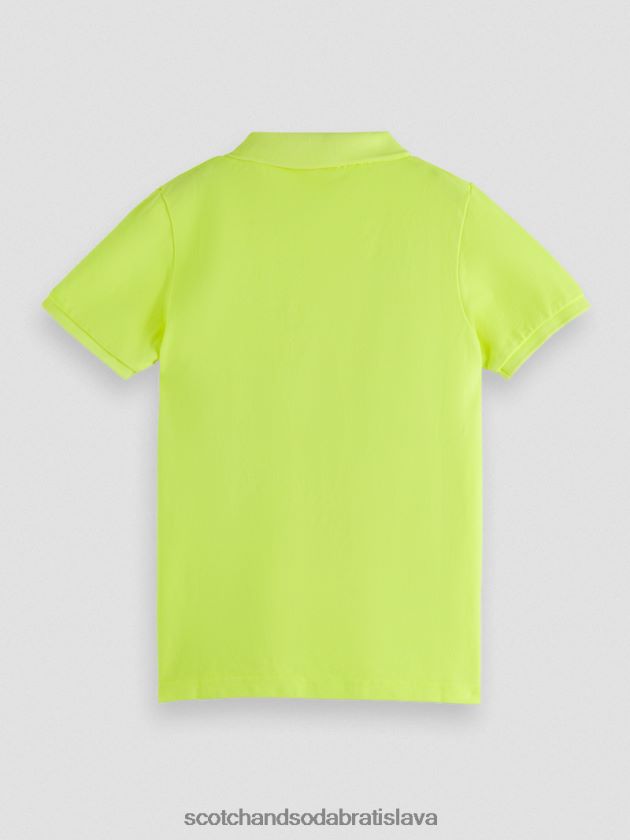 deti oblečenie neónový citrón Scotch & Soda pique pólo farbené na odeve 4ZV00D783