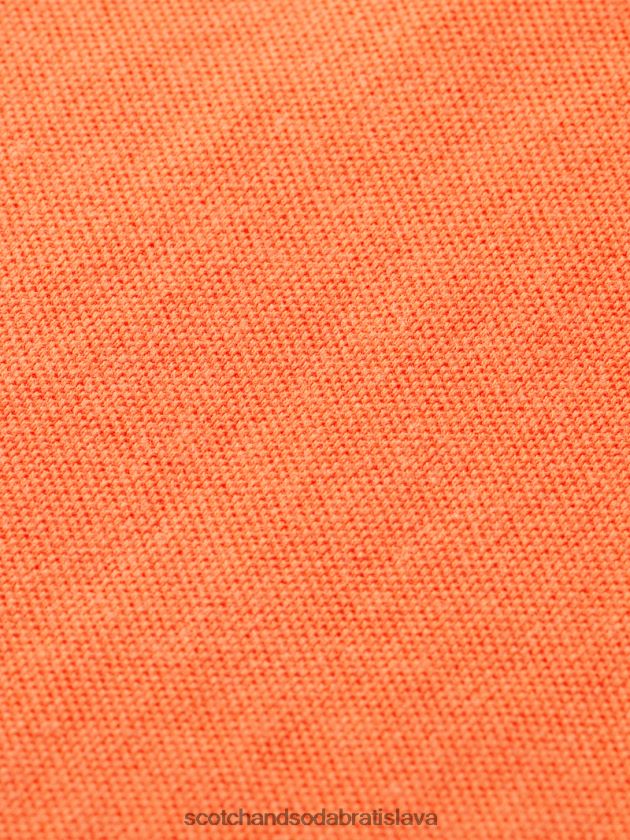 deti oblečenie neónovo korenistý pomaranč Scotch & Soda pique pólo farbené na odeve 4ZV00D787