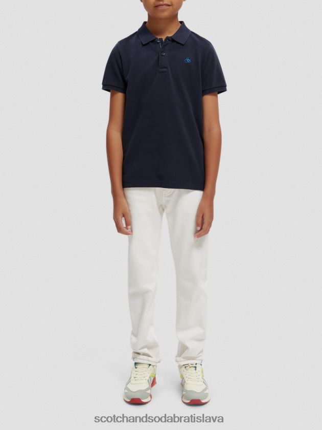 deti oblečenie noc Scotch & Soda pique pólo farbené na odeve 4ZV00D778