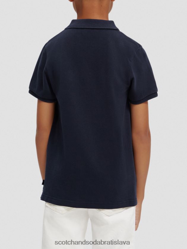 deti oblečenie noc Scotch & Soda pique pólo farbené na odeve 4ZV00D778