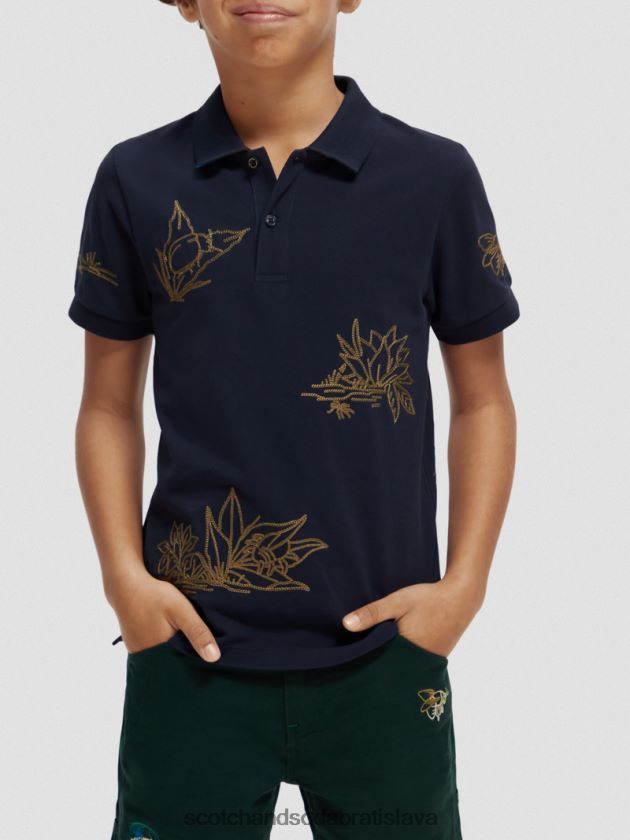 deti oblečenie noc Scotch & Soda vyšívané polo 4ZV00D779