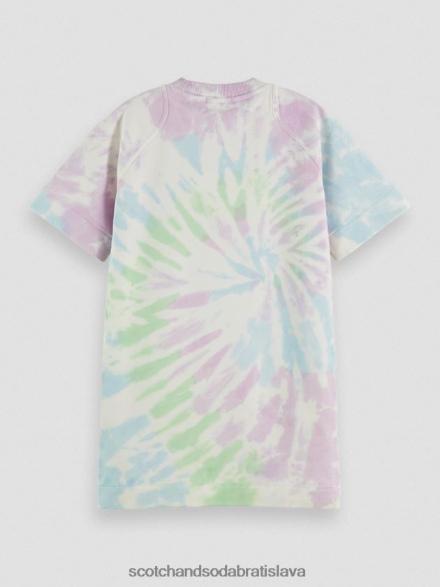 deti oblečenie farbivo na kravatu Scotch & Soda zaväzovacie mini teplákové šaty z organickej bavlny 4ZV00D729