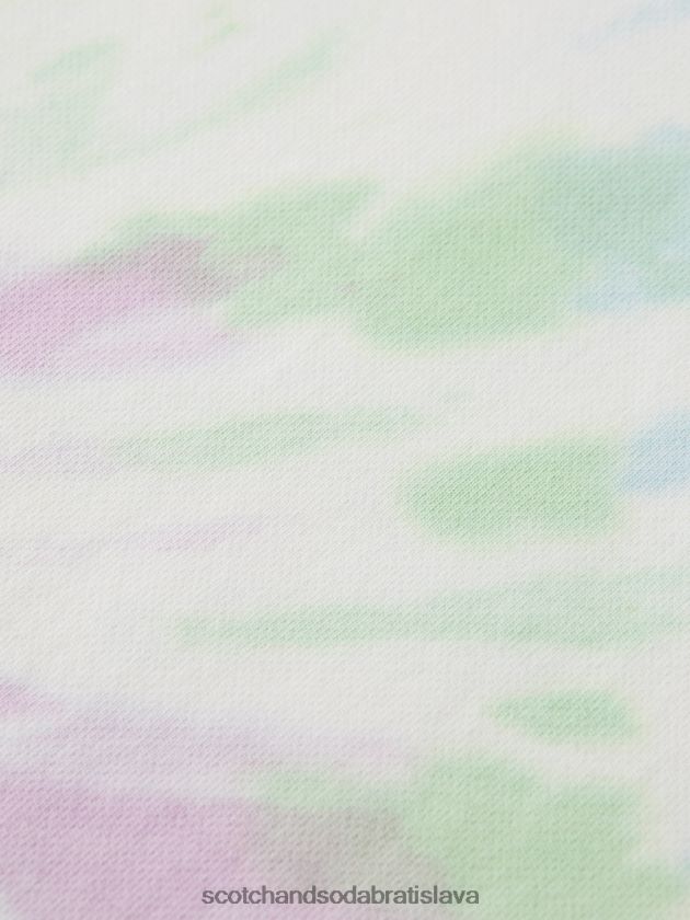 deti oblečenie farbivo na kravatu Scotch & Soda zaväzovacie mini teplákové šaty z organickej bavlny 4ZV00D729