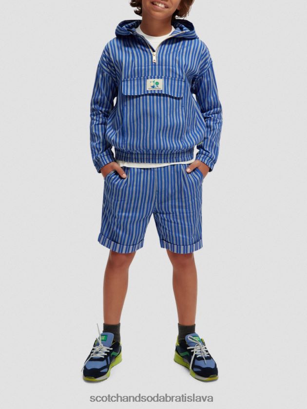 deti oblečenie modrý pruh Scotch & Soda poloelastické chino šortky 4ZV00D810