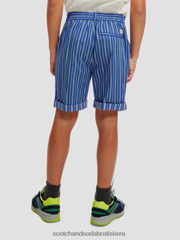 deti oblečenie modrý pruh Scotch & Soda poloelastické chino šortky 4ZV00D810