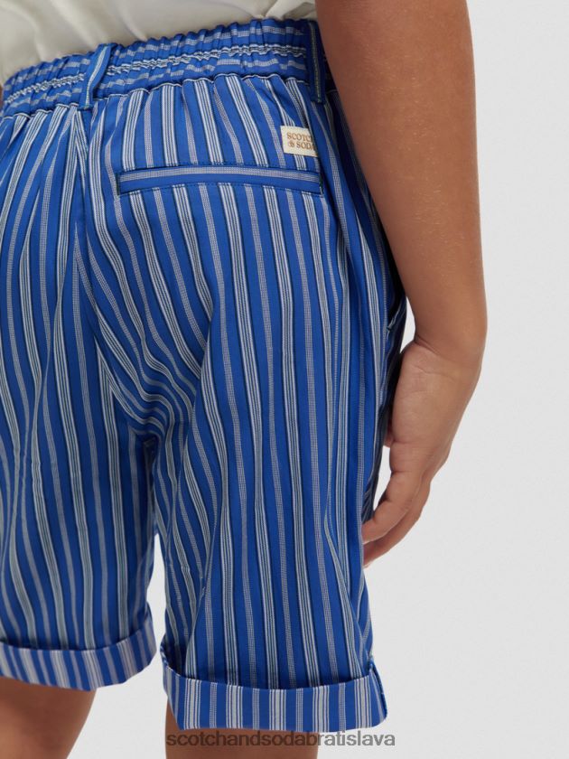 deti oblečenie modrý pruh Scotch & Soda poloelastické chino šortky 4ZV00D810