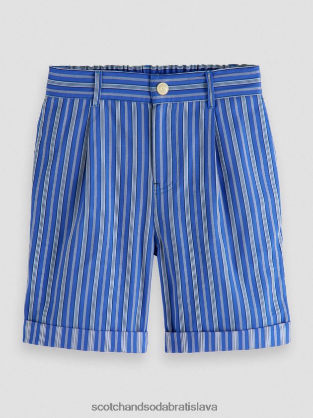 deti oblečenie modrý pruh Scotch & Soda poloelastické chino šortky 4ZV00D810