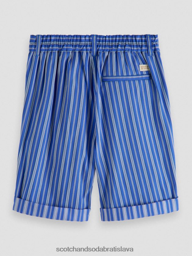 deti oblečenie modrý pruh Scotch & Soda poloelastické chino šortky 4ZV00D810