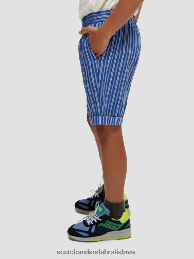 deti oblečenie modrý pruh Scotch & Soda poloelastické chino šortky 4ZV00D810