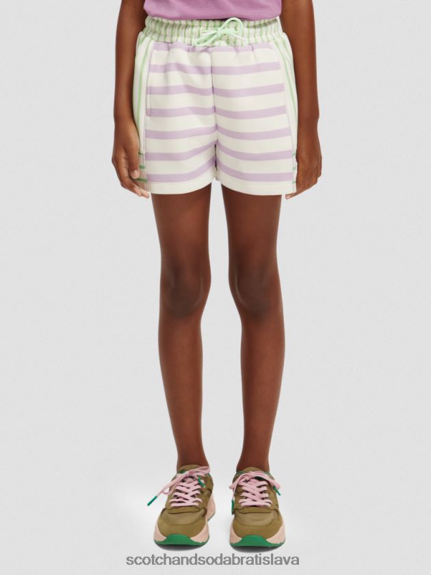 deti oblečenie pruhované Scotch & Soda teplákové šortky so zmiešanými pruhmi 4ZV00D765