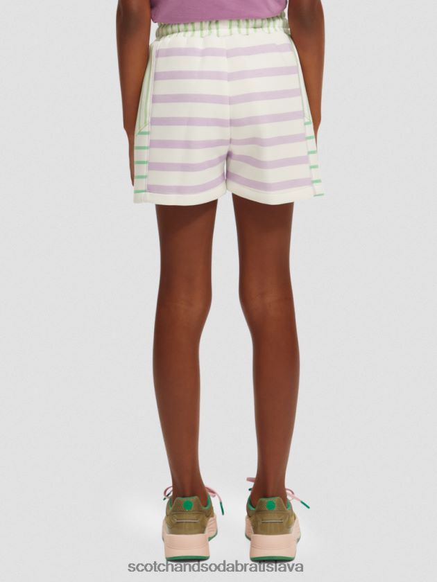deti oblečenie pruhované Scotch & Soda teplákové šortky so zmiešanými pruhmi 4ZV00D765