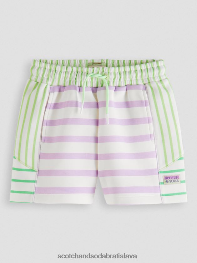deti oblečenie pruhované Scotch & Soda teplákové šortky so zmiešanými pruhmi 4ZV00D765