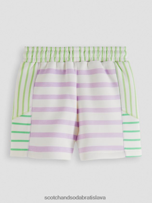deti oblečenie pruhované Scotch & Soda teplákové šortky so zmiešanými pruhmi 4ZV00D765