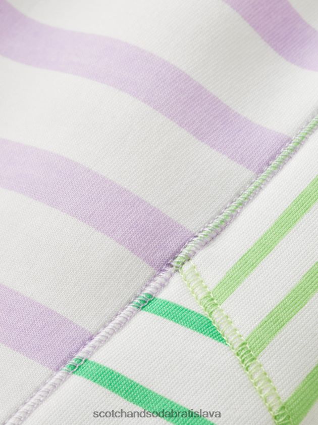 deti oblečenie pruhované Scotch & Soda teplákové šortky so zmiešanými pruhmi 4ZV00D765