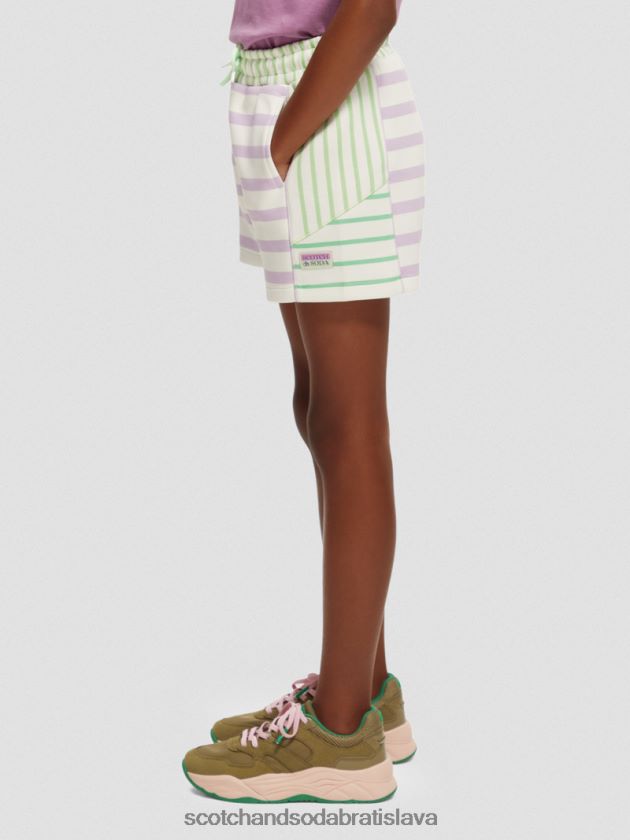 deti oblečenie pruhované Scotch & Soda teplákové šortky so zmiešanými pruhmi 4ZV00D765