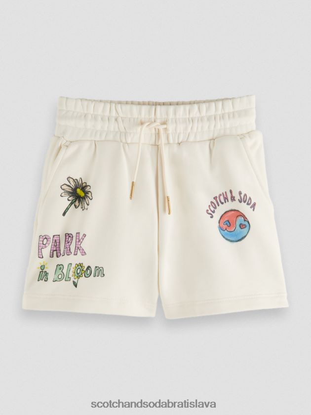 deti oblečenie vanilkový ľad Scotch & Soda umelecké teplákové šortky 4ZV00D769