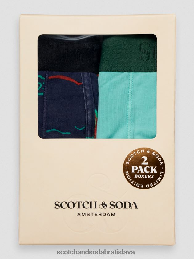deti oblečenie surfovať dlane Scotch & Soda 2-balenie boxeriek z organickej bavlny 4ZV00D803