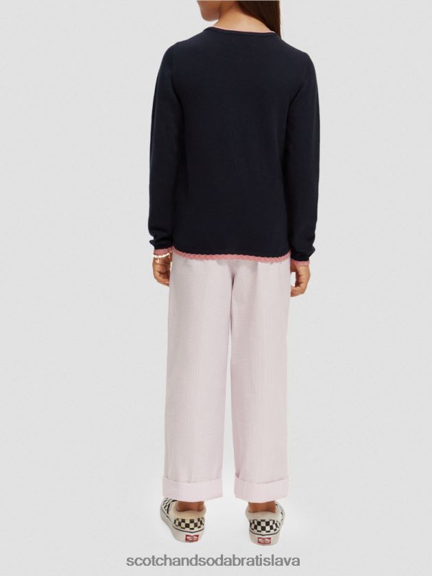 deti oblečenie noc Scotch & Soda pletený kardigan s kontrastným lemom 4ZV00D735