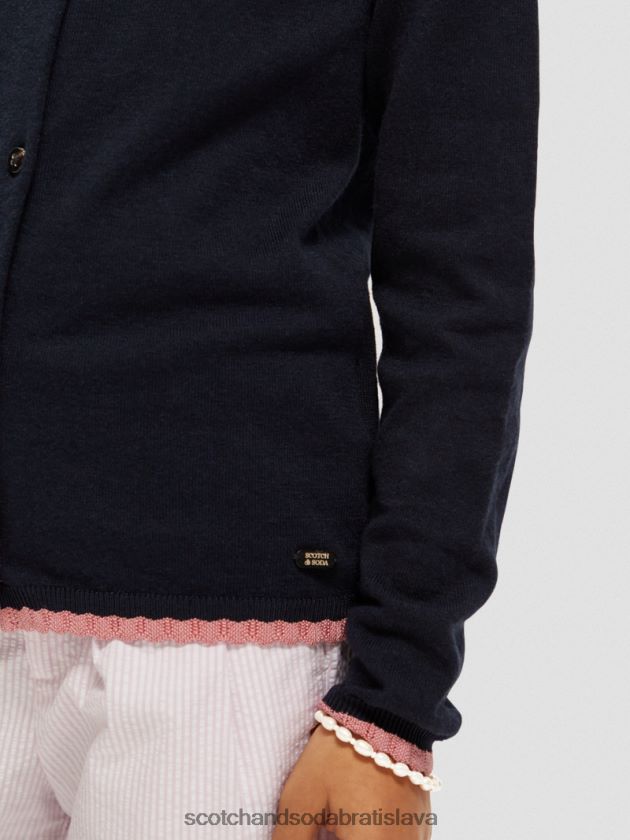 deti oblečenie noc Scotch & Soda pletený kardigan s kontrastným lemom 4ZV00D735