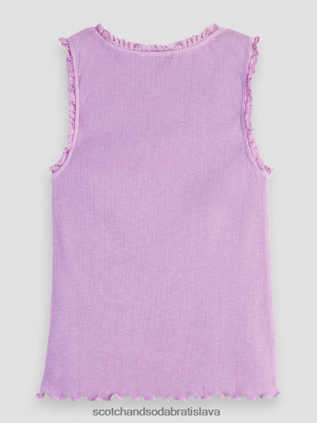 deti oblečenie orchidea Scotch & Soda vypasované tielko z rebrovaného úpletu 4ZV00D744