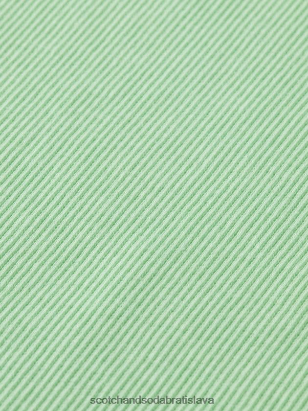 deti oblečenie vápno Scotch & Soda vypasované tielko z rebrovaného úpletu 4ZV00D745