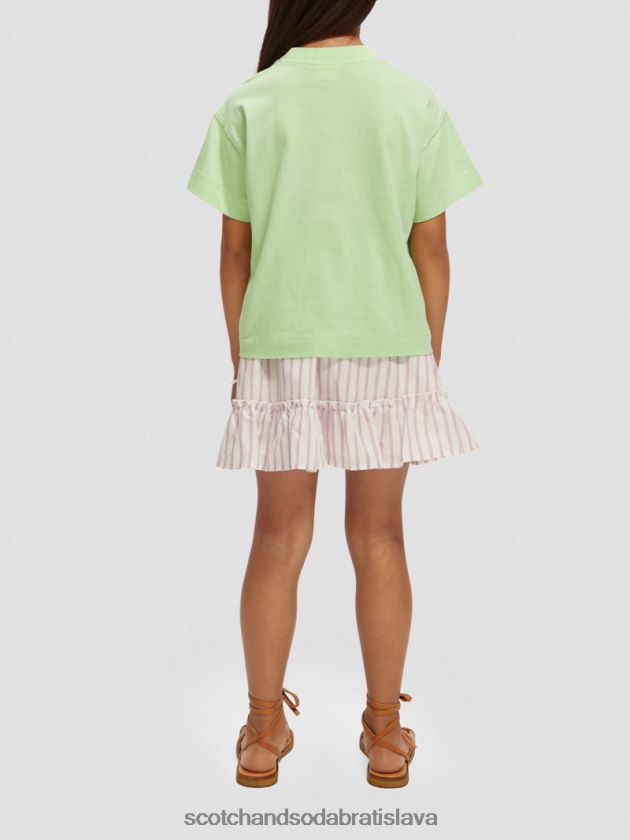 deti oblečenie vápno Scotch & Soda Umelecké tričko voľného strihu z organickej bavlny 4ZV00D738