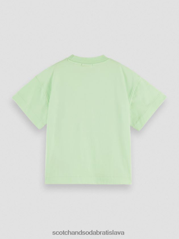 deti oblečenie vápno Scotch & Soda Umelecké tričko voľného strihu z organickej bavlny 4ZV00D738