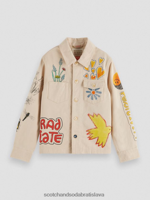 deti oblečenie piesku Scotch & Soda tričko s umeleckým dielom 4ZV00D790