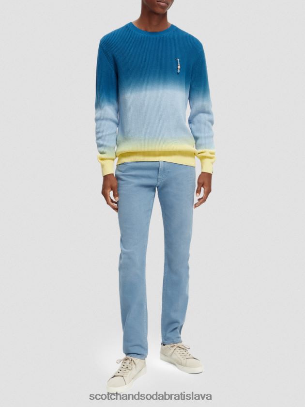 muži oblečenie Modrá Scotch & Soda tenké super slim fit džínsy farbené na odeve 4ZV00D581