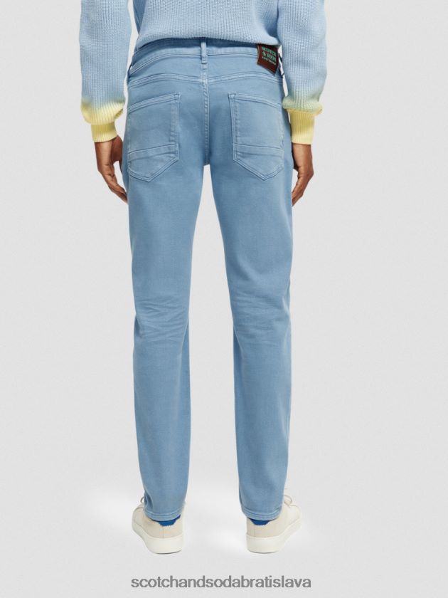 muži oblečenie Modrá Scotch & Soda tenké super slim fit džínsy farbené na odeve 4ZV00D581