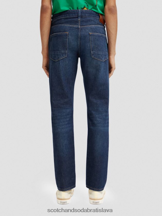 muži oblečenie dažďová kvapka tmavá Scotch & Soda ralston regular slim fit džínsy 4ZV00D579