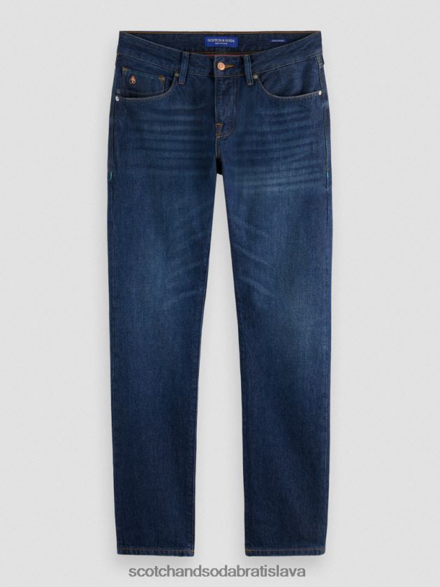 muži oblečenie dažďová kvapka tmavá Scotch & Soda ralston regular slim fit džínsy 4ZV00D579