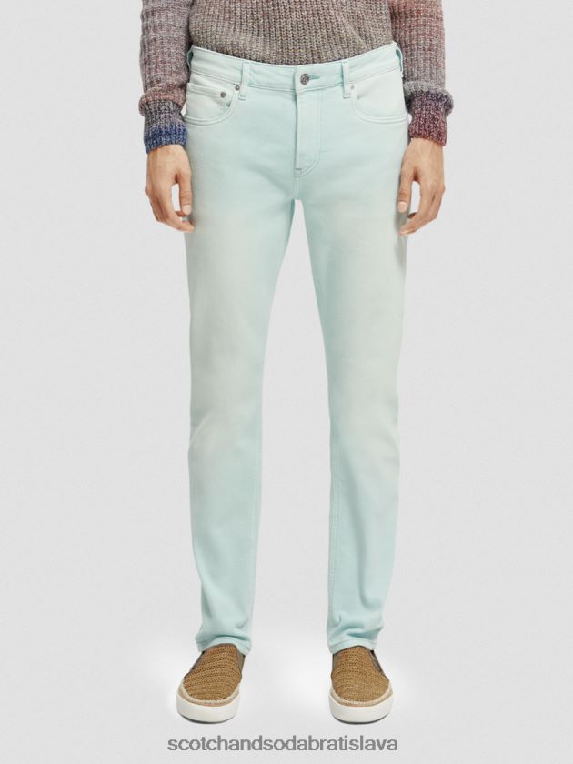 muži oblečenie mäta Scotch & Soda tenké super slim fit džínsy farbené na odeve 4ZV00D583