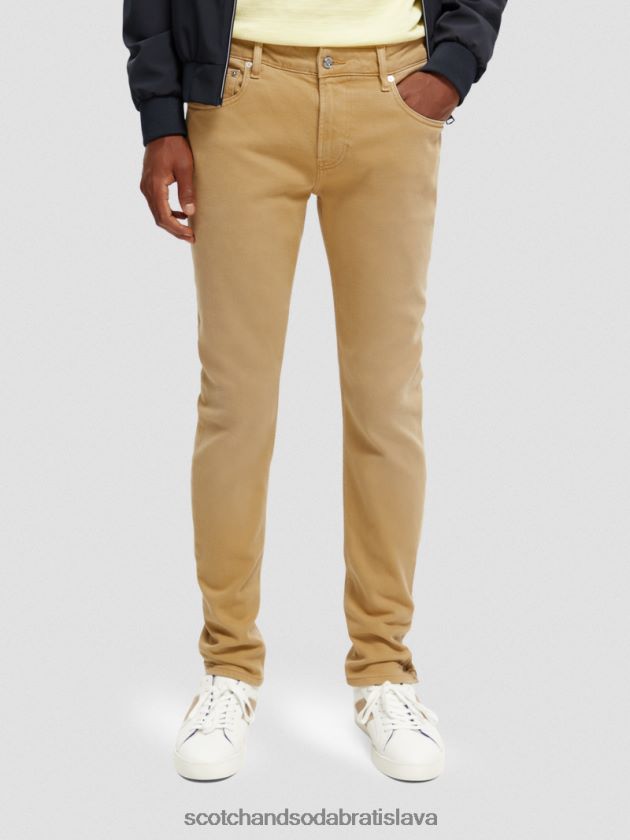 muži oblečenie piesku Scotch & Soda tenké super slim fit džínsy farbené na odeve 4ZV00D580