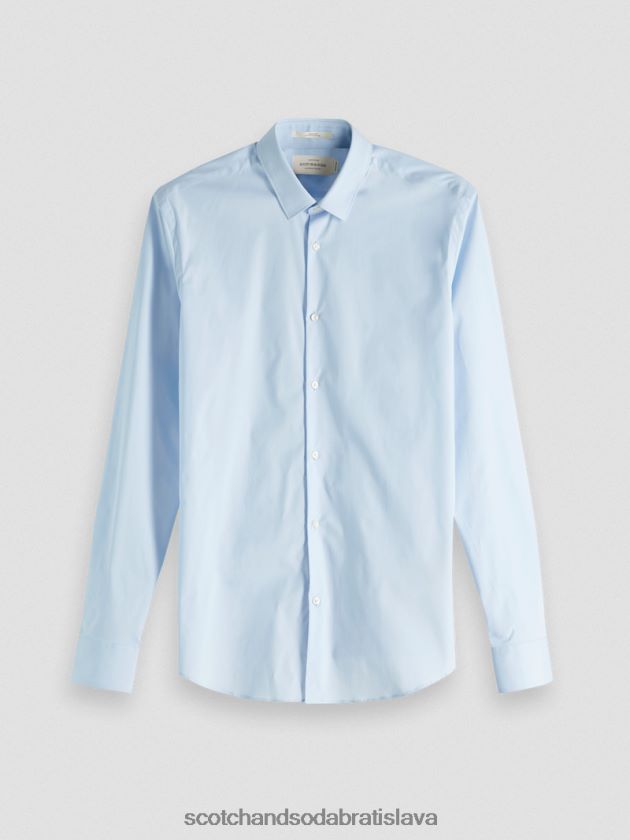 muži oblečenie Modrá Scotch & Soda klasická strečová košeľa | slim fit 4ZV00D318