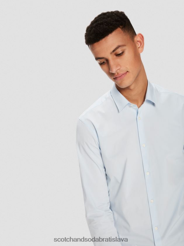 muži oblečenie Modrá Scotch & Soda klasická strečová košeľa | slim fit 4ZV00D318