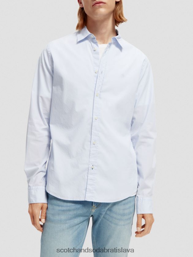 muži oblečenie Modrá Scotch & Soda nevyhnutná organická slim fit košeľa 4ZV00D311