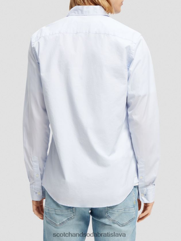 muži oblečenie Modrá Scotch & Soda nevyhnutná organická slim fit košeľa 4ZV00D311