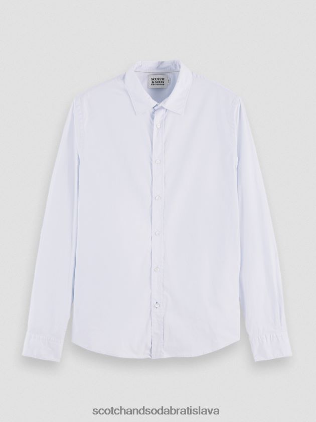 muži oblečenie Modrá Scotch & Soda nevyhnutná organická slim fit košeľa 4ZV00D311