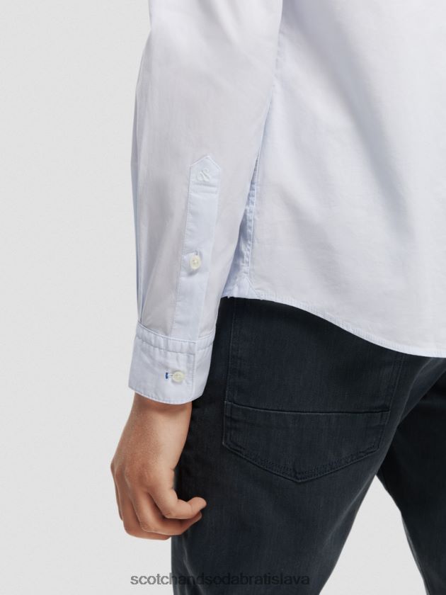 muži oblečenie Modrá Scotch & Soda nevyhnutná organická slim fit košeľa 4ZV00D311