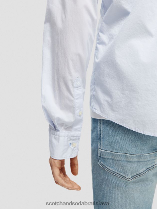 muži oblečenie Modrá Scotch & Soda nevyhnutná organická slim fit košeľa 4ZV00D311