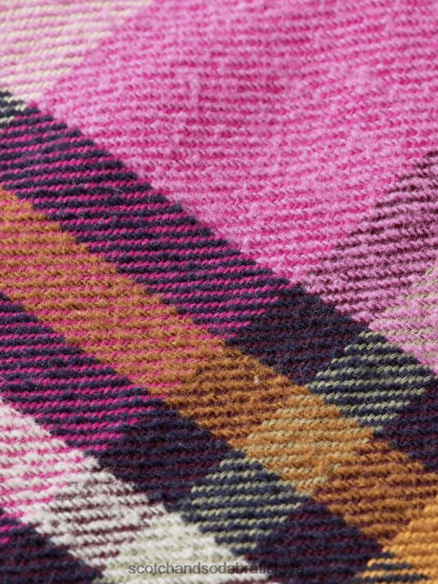 muži oblečenie combo a Scotch & Soda károvaná česaná flanelová košeľa regular fit 4ZV00D337