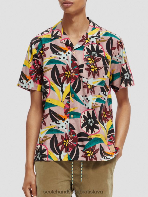 muži oblečenie combo a Scotch & Soda táborová košeľa s krátkym rukávom s potlačou 4ZV00D285